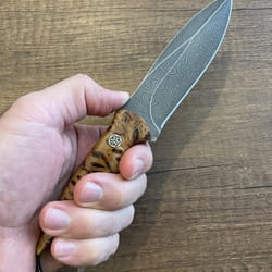premium 150 layer damascus steel full tang camping & everyday carry knife