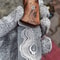 Premium 150 Layer Damascus Steel Outdoor EDC Knife With Full Tang Chestnut Grip 2