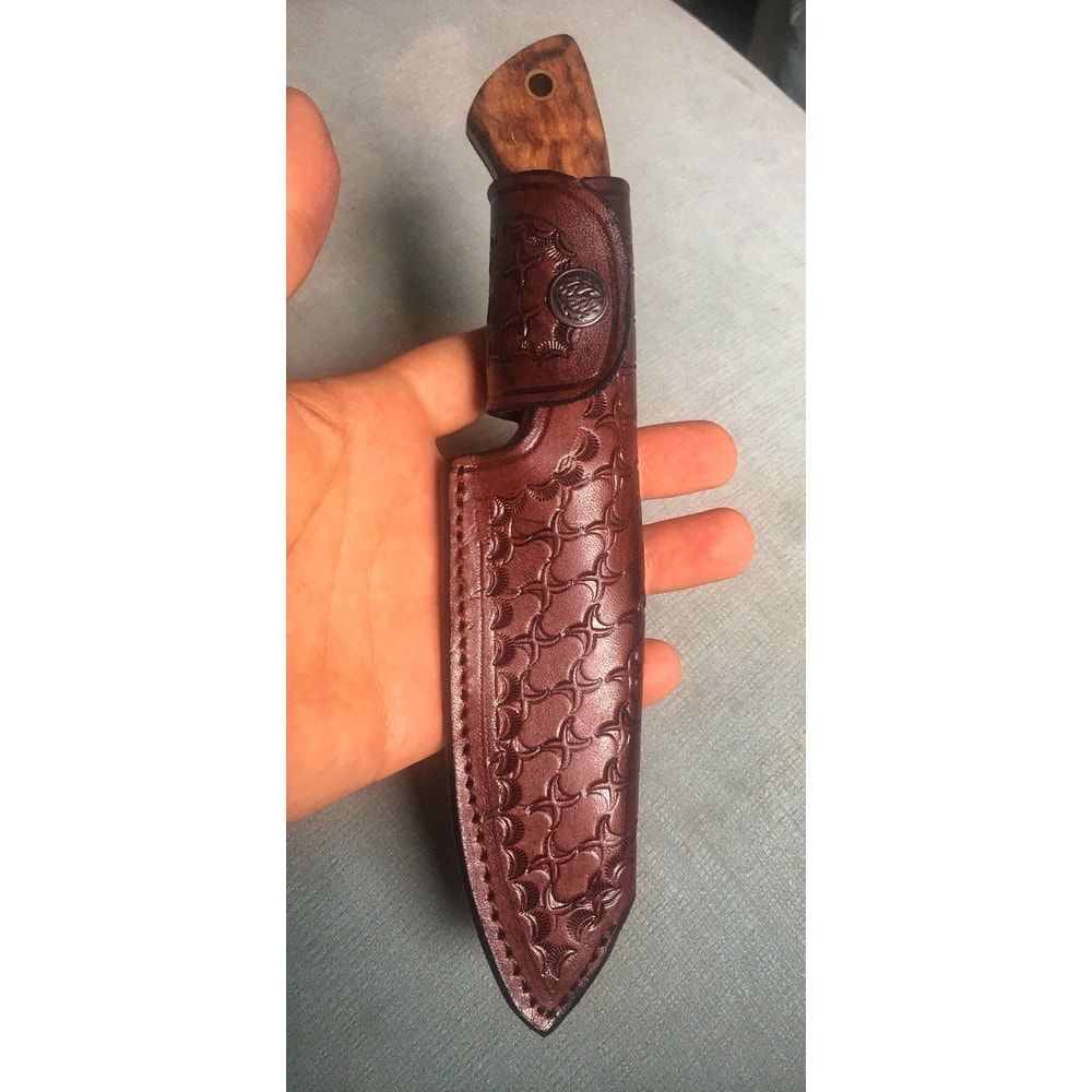 Blacksmith Forged Damascus Hunting Knife For Belt Carry Camping Survival Use 1