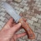 Blacksmith Forged Damascus Hunting Knife For Belt Carry Camping Survival Use 0