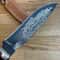Handmade Damascus Bowie Knife Walnut Ebony Wood Hunting Blade 6
