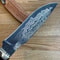 Handmade Damascus Bowie Knife Walnut Ebony Wood Hunting Blade 6