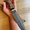 Handmade Damascus Bowie Knife Walnut Ebony Wood Hunting Blade 7