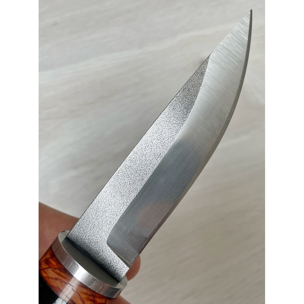 Handmade Puukko Knife N690 Steel Outdoor Knife With Padouk Cow Horn Handle 8