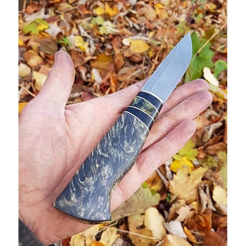 Blacksmith Forged Puukko Knife For Bushcraft Camping Wood Carving Use 0