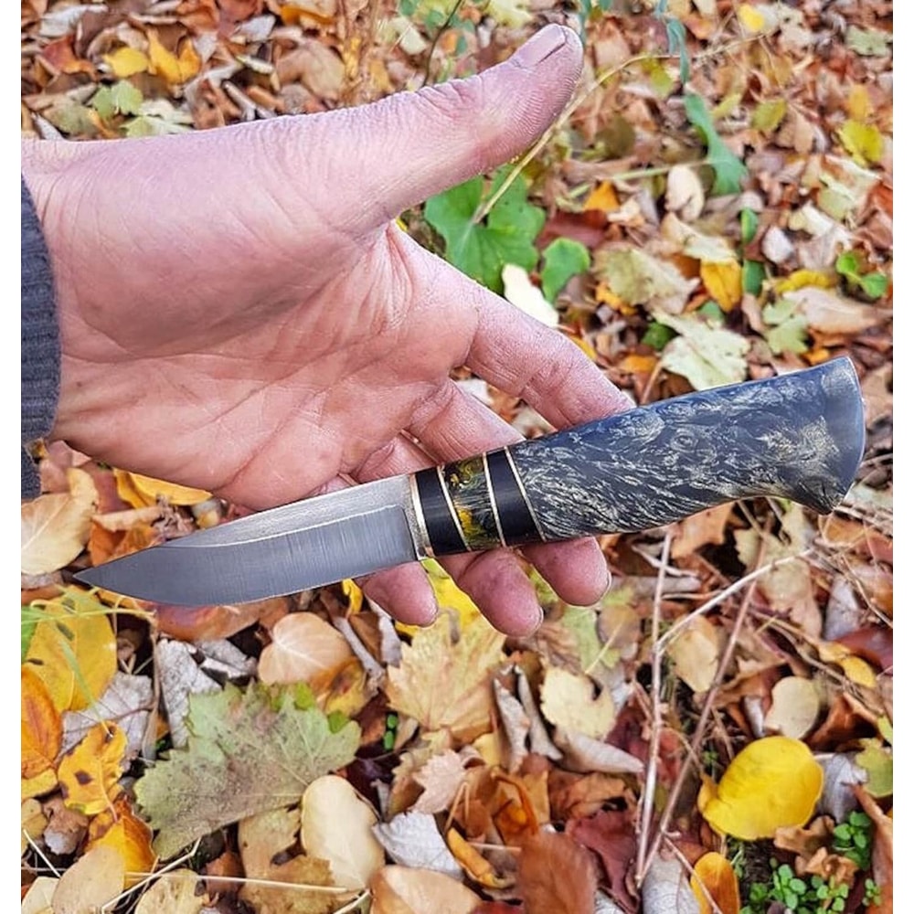 Blacksmith Forged Puukko Knife For Bushcraft Camping Wood Carving Use 1
