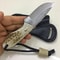 Premium N690 Steel Mini Camping Knife With Full Tang Stag Horn Handle 7