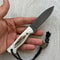 Full Tang Mini Bushcraft Knife With Stag Horn Handle Leather Sheath 9