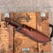 Machete Knife Sleipner Steel Heavy Chopper Blade Walnut Wood Handle Stonewashed Finish 3