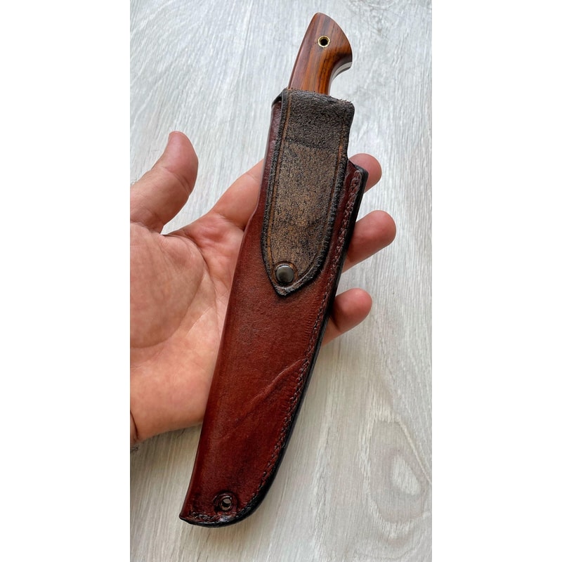 Handmade N690 Steel Hunting Knife Cocobolo Wood Survival Outdoor Blade 2