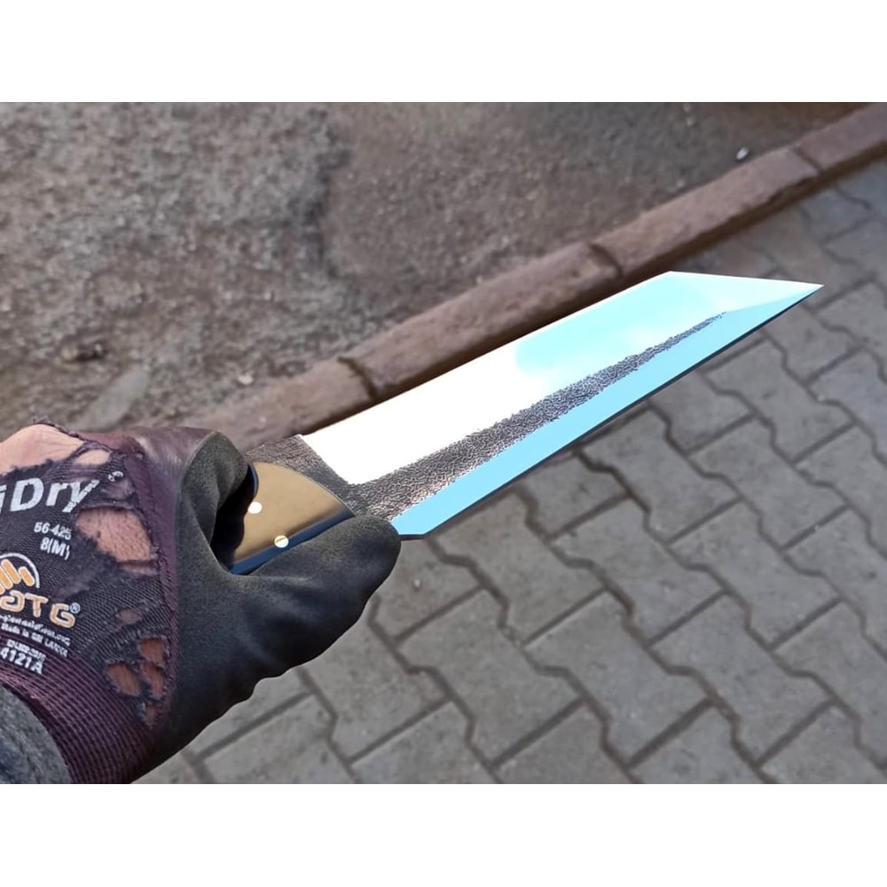Premium Full Tang Survival Knife With 5160 Steel Walnut Wood Handle 2