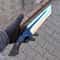 Premium Full Tang Survival Knife With 5160 Steel Walnut Wood Handle 4