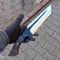 Premium Full Tang Survival Knife With 5160 Steel Walnut Wood Handle 4
