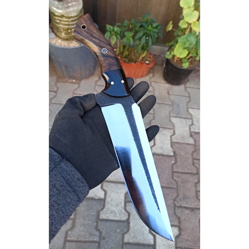 Premium Blacksmith Forged 5160 Carbon Steel Machete With Walnut Handle 0