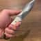 Handmade 1075 Steel Hunting Knife White Corian Handle Camping Survival Blade 4