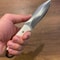 Handmade 1075 Steel Hunting Knife White Corian Handle Camping Survival Blade 4