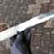 Hunting Knife 1075 Carbon Steel Camping Survival Knife White Corian Handle 8