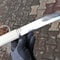 Hunting Knife 1075 Carbon Steel Camping Survival Knife White Corian Handle 8