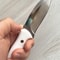 Premium Blacksmith Made Camping Knife With 1075 Carbon Steel White Corian Grip 7