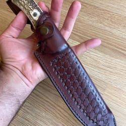 handmade 1075 carbon steel hunting knife – stag horn outdoor survival blade