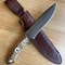 Handmade 1075 Carbon Steel Hunting Knife Stag Horn Outdoor Survival Blade 8