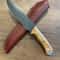 Premium Full Tang Outdoor Knife With 1075 Steel Silverberry Wood Handle 5