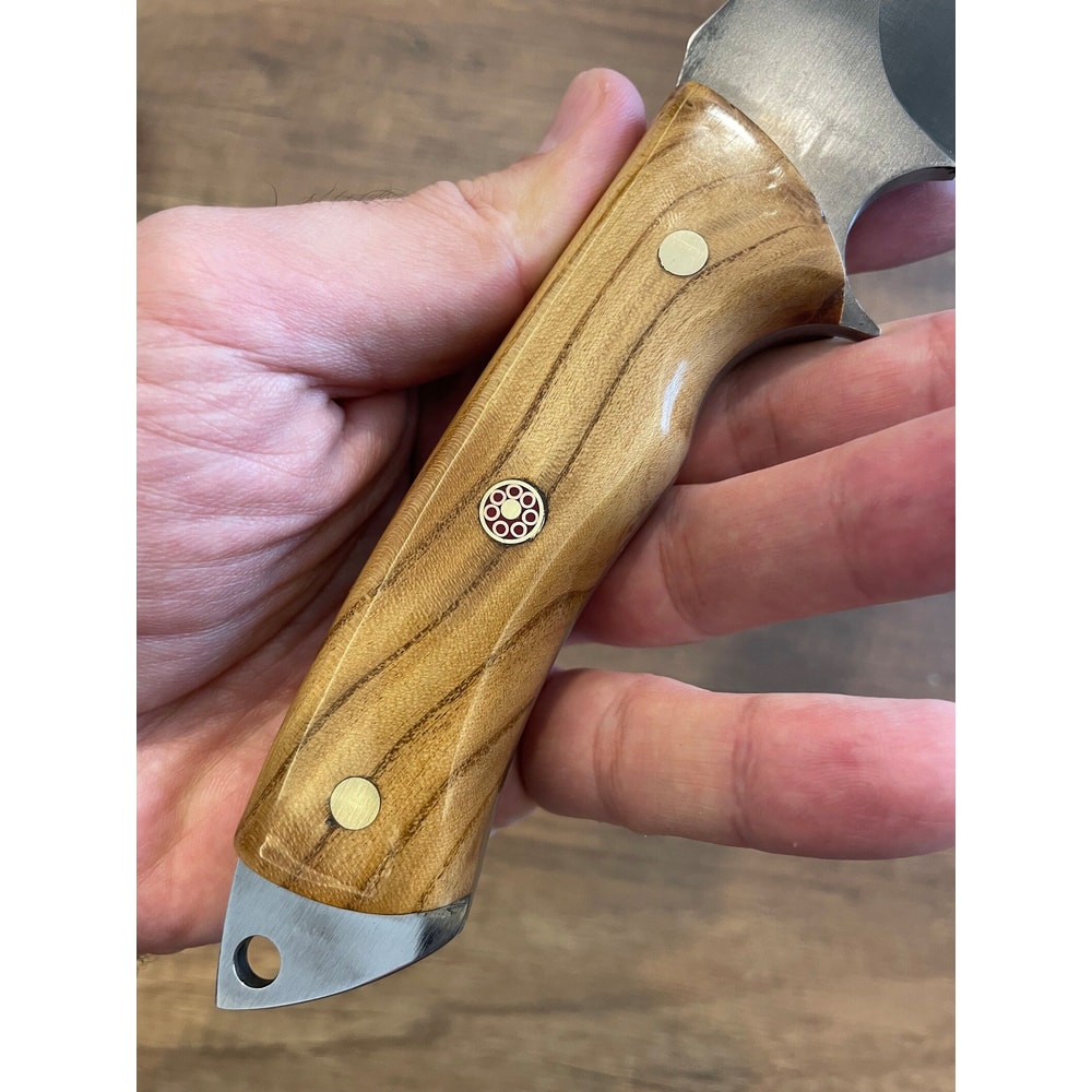 Premium Full Tang Outdoor Knife With 1075 Steel Silverberry Wood Handle 8