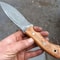 Premium Outdoor Knife With 1075 Steel Silverberry Wood Full Tang Handle 0