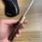 Premium Hunting Knife With Wolf Engraved Blade Ebony Handle Brass Bolsters 2