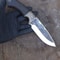 Hunting Knife 1075 Carbon Steel Eagle Engraved Blade Full Tang Ebony Wood Handle 5