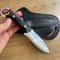 EDC Survival Hunting Knife Handmade 1075 Steel Compact Utility Blade 2