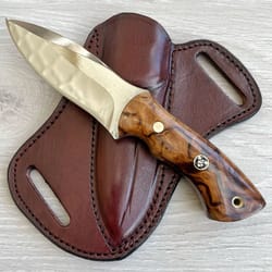 rugged handmade hunting knife for bushcraft, camping & survival use