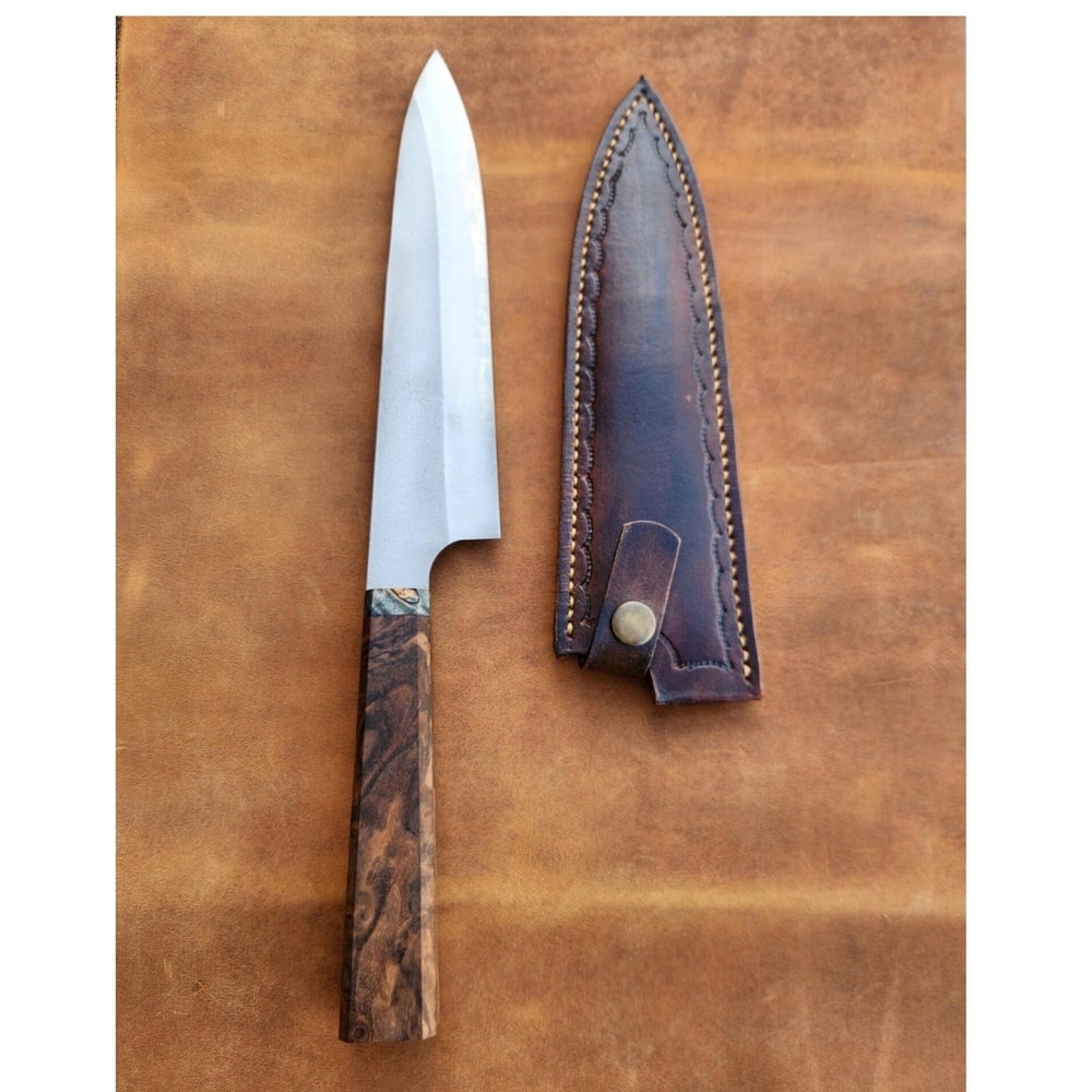 Professional Chef Knife With N690 Steel Walnut Wood Ergonomic Handle 0