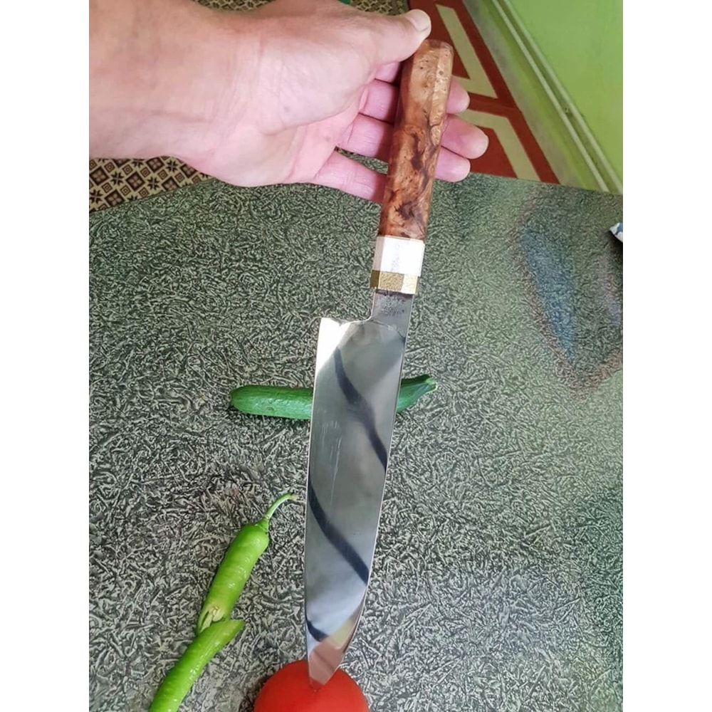 Full Tang Culinary Chef Knife 1075 Steel Professional Cooking Blade 4