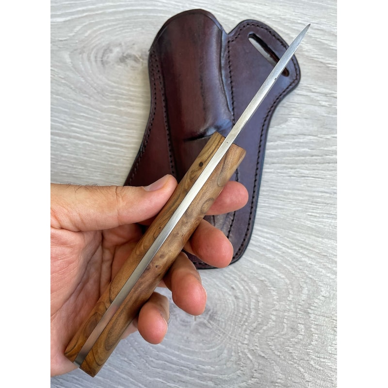 Premium Full Tang Woodworking Knife With N690 Steel Silverberry Handle 1
