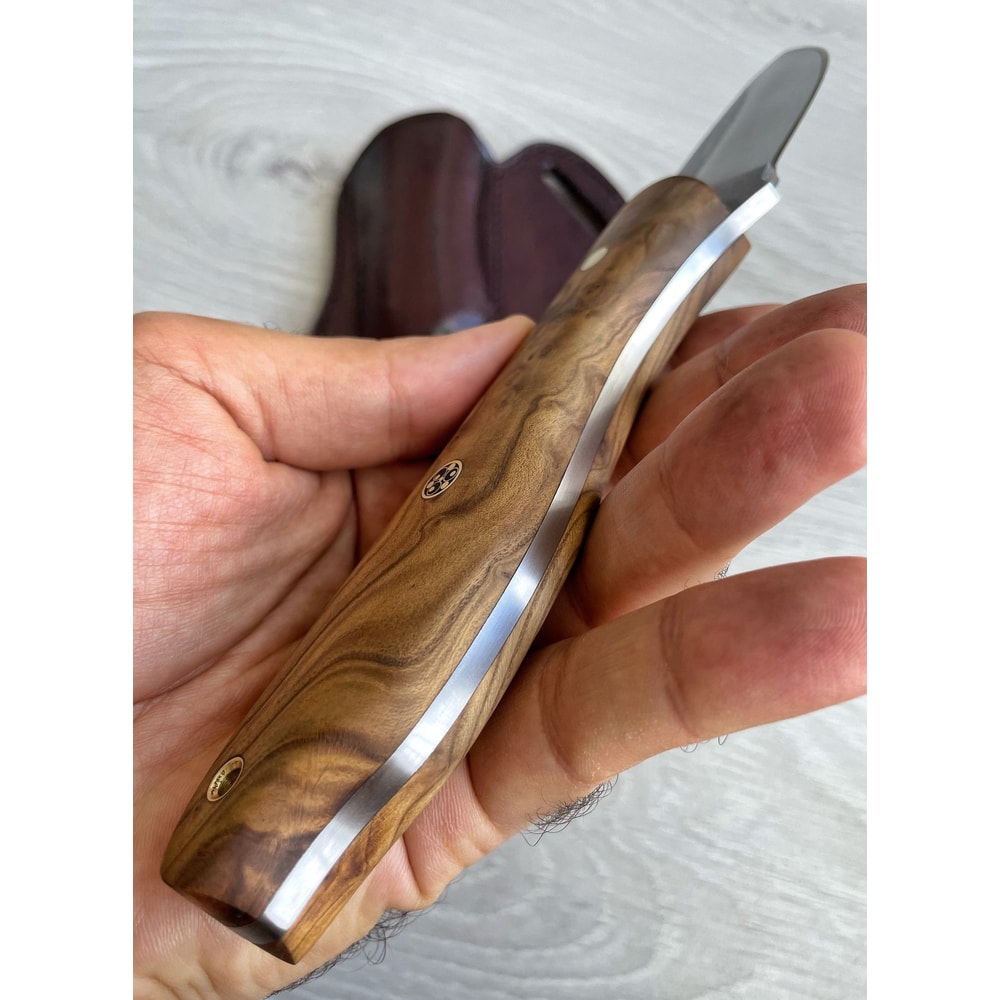Premium Full Tang Woodworking Knife With N690 Steel Silverberry Handle 3