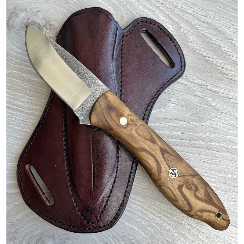 Premium Full Tang Woodworking Knife With N690 Steel Silverberry Handle 8