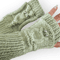 Owl Hooter Night Bird Knit Fingerless Gloves Mittens Handmade 3
