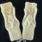 Owl Hooter Night Bird Knit Fingerless Gloves Mittens Handmade 10