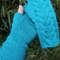 Turquoise Handmade Warm Knit Fingerless Gloves Mitten 2