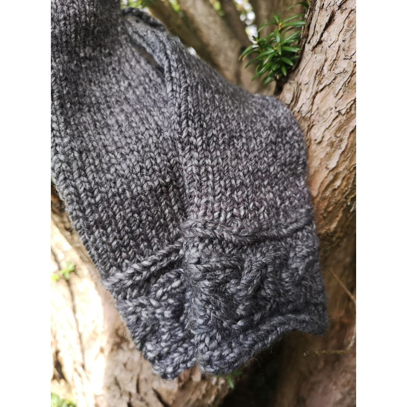 Braid Knit Fingerless Texting Gloves ArmWarmer 0