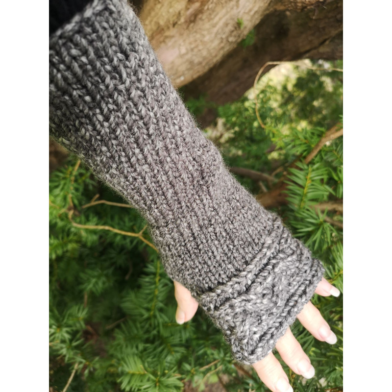 Braid Knit Fingerless Texting Gloves ArmWarmer 5
