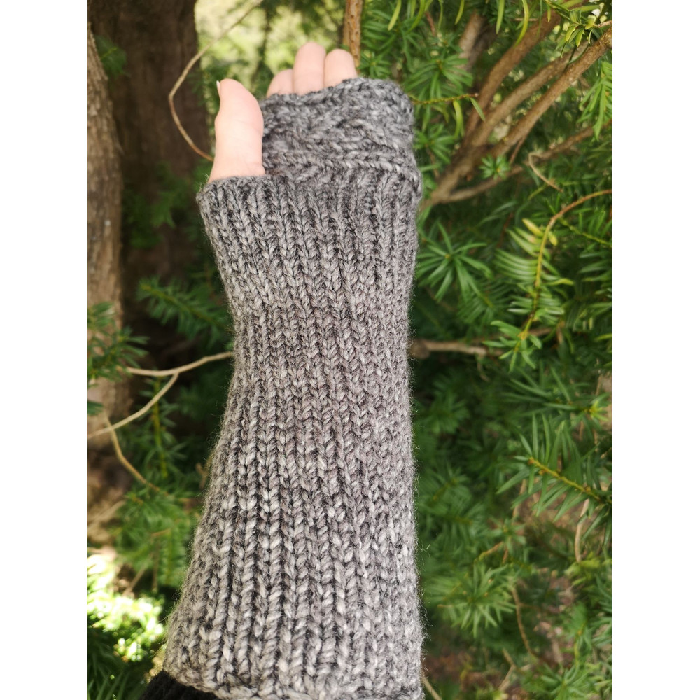 Braid Knit Fingerless Texting Gloves ArmWarmer 6