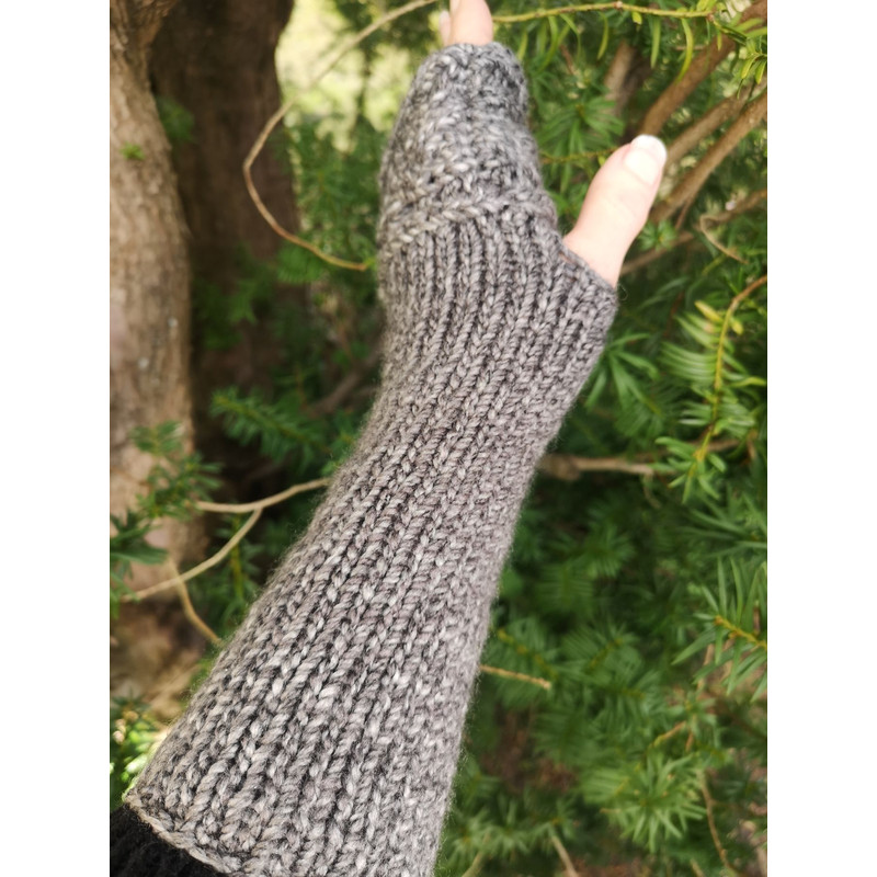 Braid Knit Fingerless Texting Gloves ArmWarmer 2