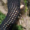 Black Handmade Ajour Net Knit Fingerless Gloves 3