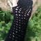Black Handmade Ajour Net Knit Fingerless Gloves 5