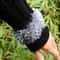 Black Gray Fuzzy Fingerless HandKnit Gloves Wrist Hand Warmer Oekotex 1
