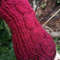 Hand Knit Fingerless Gloves Mittens Blackcranberry Gradient Wool 1
