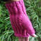 Rose Bonbon Candy Pink HandKnit Fingerless Texting Gloves 1