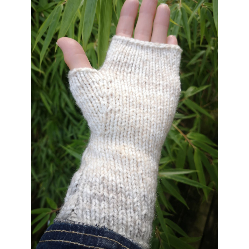 Moonbeam Natural Fingerless Warm Winter Gloves 1